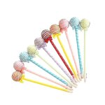 10pcs stylos d�ecriture en plastique, stylos de signature portables, stylos a bille d�etudiant