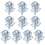 10pcs trombone bleu rose en forme de pages etiquette fer pour marque - page carnet agenda livre