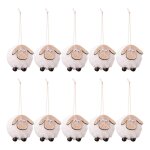 10pieces festival de feutre de laine de mouton ornement cr�atif feutre moutons ornement de no�l pour ...