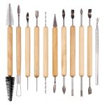 11 pi�ces en bois poign�e double extr�mit� outils de modelage outils de sculpture pour l'argile modelage ...