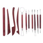 11 pieces clay sculpting set wooden handle clay pottery sculpting tools diy wooden clay tools doubl
