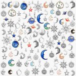 114pcs pendentif breloque assortie en email, breloques pour bijoux pendentif diy avec motif chat, lune, ... 114pcs pendentif breloque assortie en email, breloques pour bijoux pendentif diy avec motif chat, lune, ...