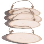 11cm * 27cm tranches de bche en bois de pin naturel disques en forme d'ovale ecorce d'arbre cercles ...