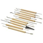 11pcs - kit de sculpture en argile polym�re, sculpture a la cire, outils en c�ramique de poterie, sculpture, ...