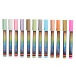 12 couleurs stylos de peinture acrylique 0, 7 mm marqueurs acryliques a pointe fine marqueurs de peinture ...