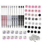12 ensembles de stylos perlables vache en forme de perles rondes perles entretois�es assorties de stylos ...