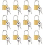 12 pack petites serrures avec cls, 12 - pack de mini cadenas pour bagages, sacs a dos, sacs de gym, ...