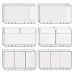 12 pcs a6 classeur poches argent enveloppes clair dossier organisateur photocard manches feuilles pour ...