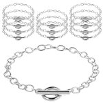 12 pcs cha�nes bracelets pour la fabrication de bijoux, cha�ne pour femmes, bracelets a cha�ne a maillons ...