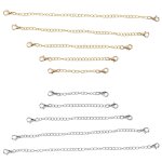 12 pcs cha�ne extendeur, 6 tailles en acier inoxydable bracelet extension collier rallonge pour bijoux ...