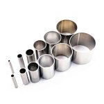 12 pcs trou creux poin�on coupeur ensemble avec etui de rangement en acier inoxydable cercle rond anneau ...