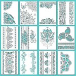 12 pices grand pochoir mandala rutilisable mandala peinture modles 8, 3 x 11, 7 pouces design floral ...