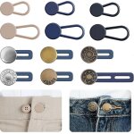 12 pi�ces de jeans avec ceinture allong�e, bouton etendu r�glable multifonctionnel, bouton r�glable a ...