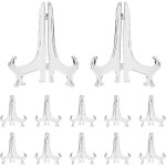12 pi�ces en plastique chevalet support support image chevalet (transparent)