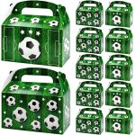 12 pices vert botes cadeaux de football avec poigne, bonbons de football en papier, s bote a friandises ...