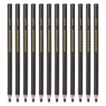 12 stylos a cire pelables pour poterie, bois, verre, cuir, tissu, papier et m�tal - pas besoin de tailler, ...