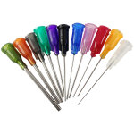 120 pices 12 aiguilles de seringue bout pointu avec contenant en plastique pour remplissage de liquide, ...