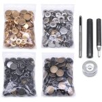 120 set rivets cuir double cap rivets tubulaires mtal rivets rapides pour artisanat cuir rparation ...