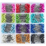 1200 pi�ces epingles a coudre multicolores epingles de t�te droites pour couturi�re bijoux d�coration ...