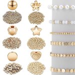1200 pices perles set pour bracelet boucle d'oreille collier de bijoux (6 formes diffrentes)