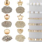 1200 pices spacer perles set pour bracelet boucle doreille collier de bijoux (6 formes diffrentes) ...