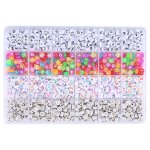 1200pcs alphabet lettre perles ensemble perle en l�che pour bricolage artisanat bracelets