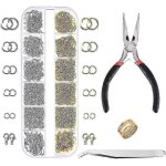 1200pcs anneaux ouverts et homard fermoirs bijoux apprts kit avec pince pour la fabrication de bijoux ...