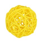 12pcs rotin boule d'ornement, boules de rotin pour la f�te de mariage d�coration de no�l (jaune)