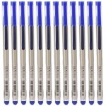 12pcs stylo encre gel 0. 5mm grande capacit recharge signe stylo etudiant papeterie fournitures de bureaubleu ...