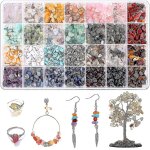 Crystal jewelry making kit real stone28colors perles de pierre irr�guli�res pour collier bracelet bague ...