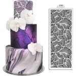 15. 355. 98inches abstrait feuille art print dcoration pochoirs fondant modle en plastique