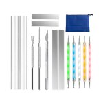 15 outils en argile polymre rouleau acrylique argile rouleau rouleau rouleau rouleau tissu lame sculptant ...