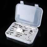 15 pcs machine a coudre presser walking feet kit cy - 015 low shank adapter zipper