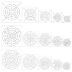15 pi�ces mandala dot painting tool stencils set, mod�le de pochoir mandala r�utilisable pour la peinture ...