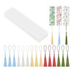 15 pi�ces vierges clair acrylique signets avec cha�ne suspendue, marque - pages acryliques clairs avec ...