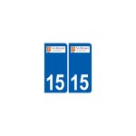 15 saint - mamet - la - salvetat logo ville autocollant plaque sticker - couleur : droits - angles : ...
