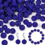 150 pcs 10mm perles strass pour la fabrication de bijoux, perles de strass en argile scintillante pour ...