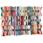 150 pcs fil a broder multicolore point de croix coton a coudre echeveaux accessoires dartisanat