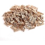 150 pcs mini pinces a linge en bois, pinces a linge multifonctions papier photo cheville epingle artisanat ...
