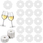 150 pcs papier verre a vin marqueurs 2. 8 vierge fleur pied boisson nom tags burlywood / blanc couleur ...