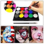 15pcs face paint crayons kit, couleurs vives face paint kit set pour les enfants