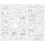 15pcs / pack grand dessin modles princesse cirque pochoirs de peinture pour nol