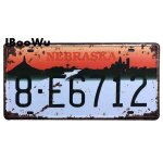 15x30cm - affiche en m�tal vintage, plaque d'immatriculation de voiture, texas new york californie, d�cor ...