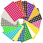 16 feuille 19mm etiquettes de codage couleur autocollants a points ronds (16 couleurs)
