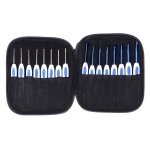 16 pcs crochets set abs poign�e en plastique fine a grossi�re bricolage handwoven sweater knitting tool ...