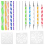 16pcs - ensemble d'outils de pointillage de mandala pour peinture de pierres de roche, 16 ou 27 pices, ...