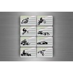 16x autocollant sticker etiquette cahier scolaire livre classeur voiture moto
