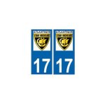 17 atlantique stade rochelais rugby autocollant plaque la rochelle - couleur : arrondis - angles : arrondis ...
