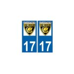 17 atlantique stade rochelais rugby autocollant plaque la rochelle - couleur : droits - angles : droits ...