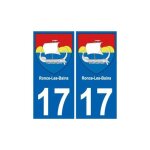 17 ronce - les - bains autocollant plaque immatriculation auto ville sticker - couleur : arrondis - angles ...